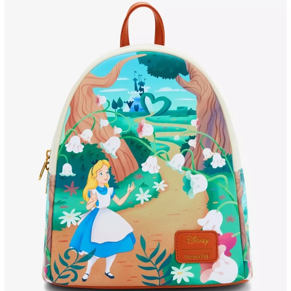 Loungefly Disney Alice In Wonderland Flower Walkway Mini Backpack NWT​